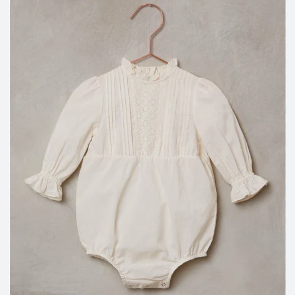 Nora Lee Florence Romper in Ivory